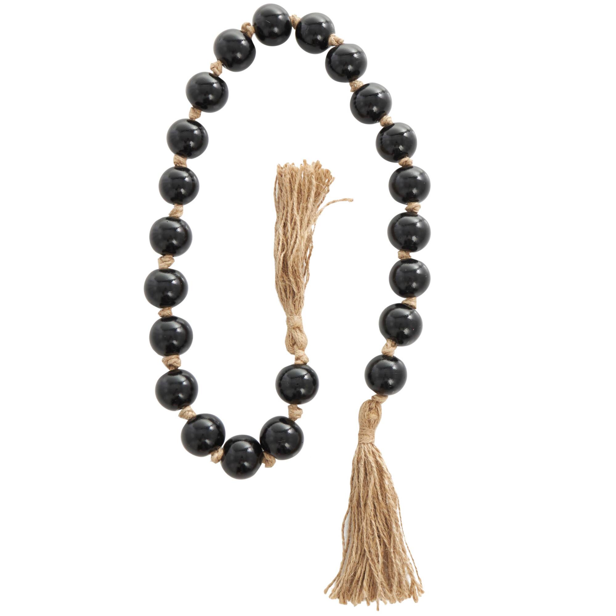 4ft. Glass Handmade Round Beaded Garland with Tassel